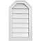 Ekena Millwork Octagonal Top Surface Mount PVC Gable Vent w/ 2"W x 1-1/2"P Brickmould Frame, 14"W x 24"H GVPOT14X2402SN - alternate 1